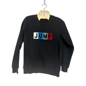 Jump Black Crewneck Sweatshirt‎ with Colorful Block Logo Size XS
